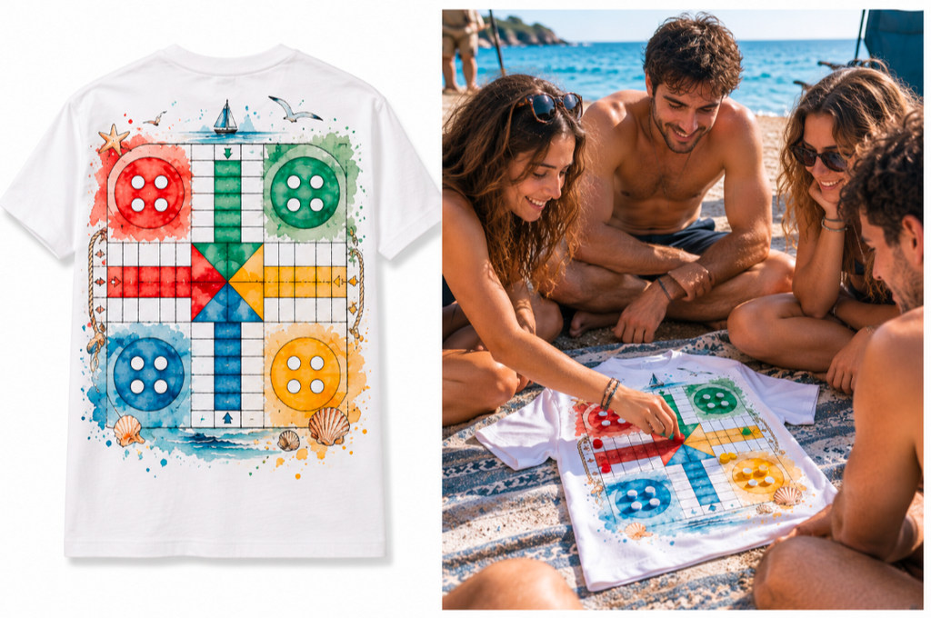 Parchís beach una camiseta que une a la gente