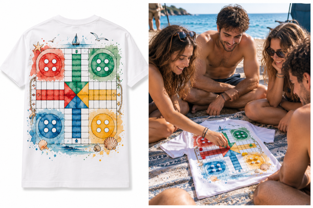Parchís beach una camiseta que une a la gente