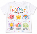 Normas para ser felices – Camiseta infantil educativa en acuarela