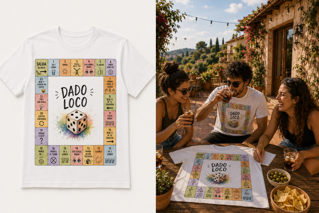 Dado Loco – La camiseta que convierte cualquier reunión en una fiesta
