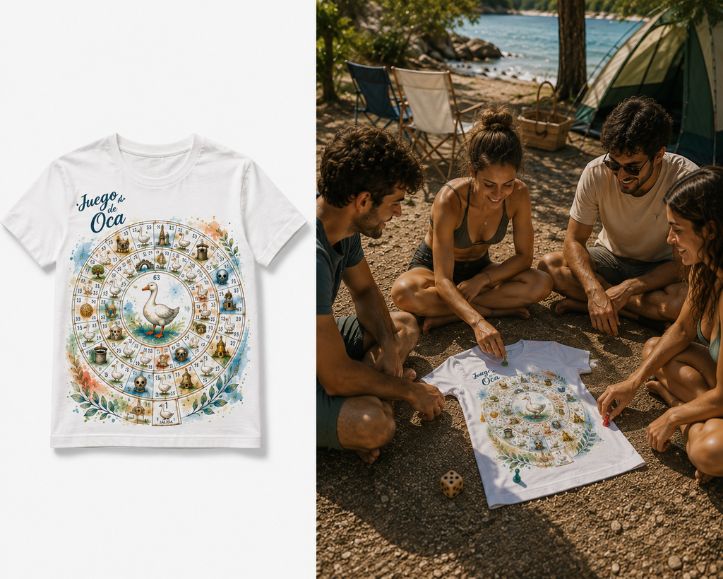 Camiseta Juego de la Oca – PlayWear™ | Vístela. Extiéndela. Juega.